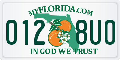 FL license plate 0128UO