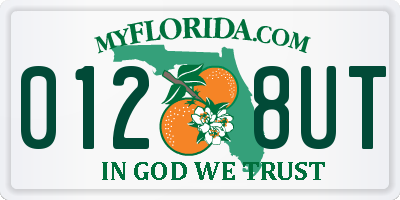 FL license plate 0128UT