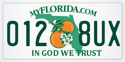 FL license plate 0128UX