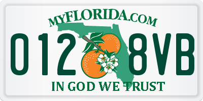 FL license plate 0128VB