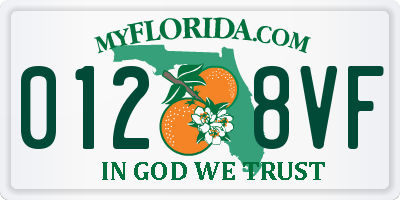 FL license plate 0128VF
