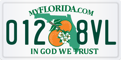 FL license plate 0128VL