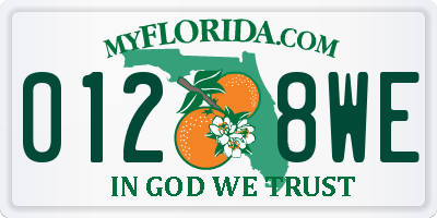 FL license plate 0128WE