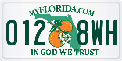 FL license plate 0128WH