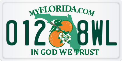 FL license plate 0128WL