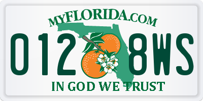 FL license plate 0128WS
