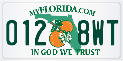 FL license plate 0128WT