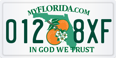 FL license plate 0128XF