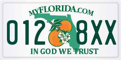 FL license plate 0128XX