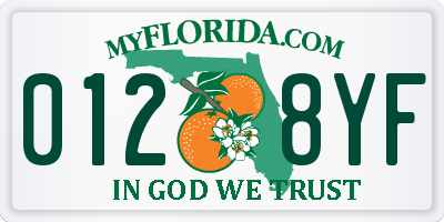 FL license plate 0128YF