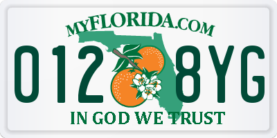 FL license plate 0128YG