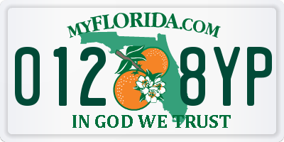 FL license plate 0128YP