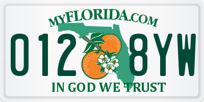 FL license plate 0128YW