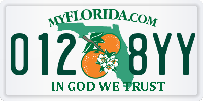 FL license plate 0128YY