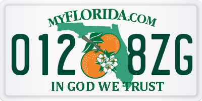 FL license plate 0128ZG