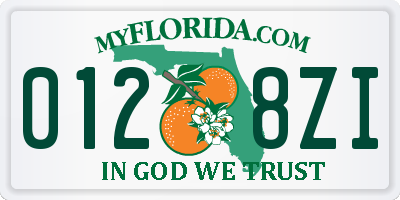 FL license plate 0128ZI