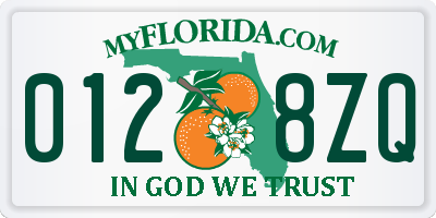 FL license plate 0128ZQ