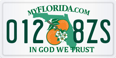 FL license plate 0128ZS