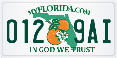 FL license plate 0129AI