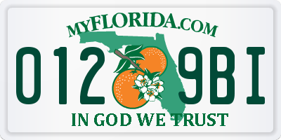 FL license plate 0129BI
