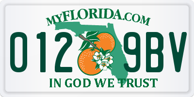 FL license plate 0129BV