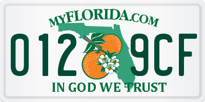FL license plate 0129CF