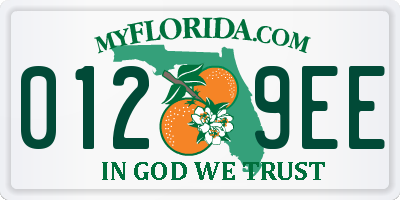FL license plate 0129EE