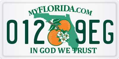 FL license plate 0129EG