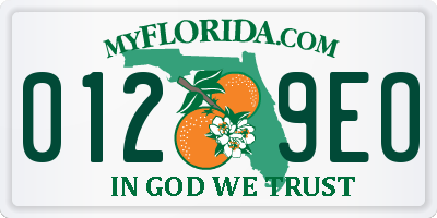 FL license plate 0129EO