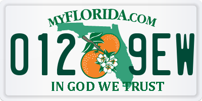 FL license plate 0129EW