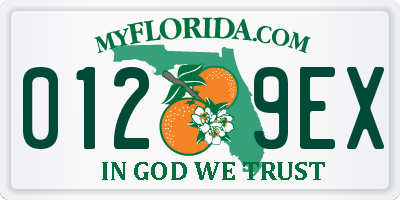 FL license plate 0129EX