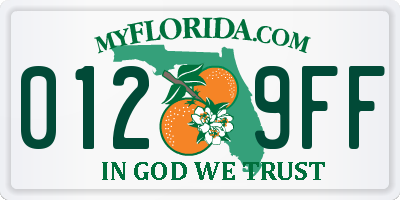 FL license plate 0129FF