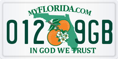 FL license plate 0129GB