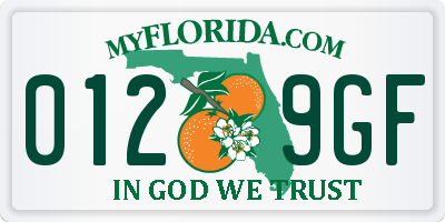 FL license plate 0129GF