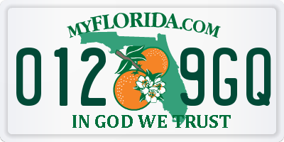 FL license plate 0129GQ