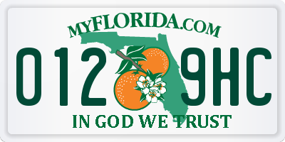 FL license plate 0129HC