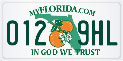 FL license plate 0129HL