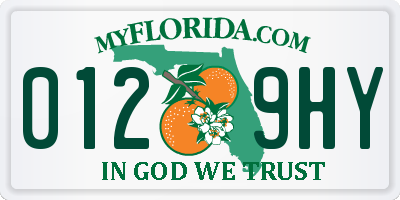 FL license plate 0129HY