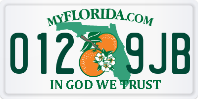 FL license plate 0129JB