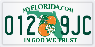 FL license plate 0129JC