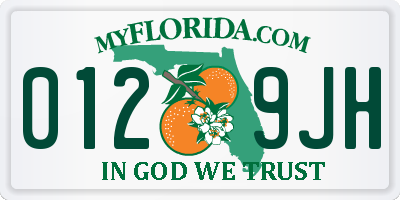FL license plate 0129JH
