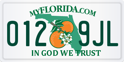 FL license plate 0129JL