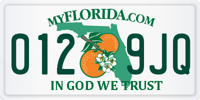 FL license plate 0129JQ