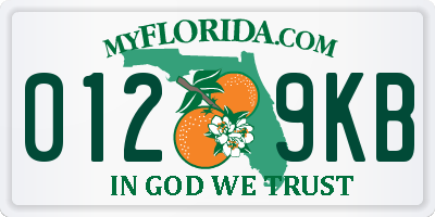 FL license plate 0129KB