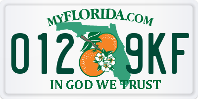 FL license plate 0129KF