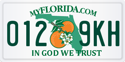 FL license plate 0129KH