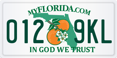FL license plate 0129KL