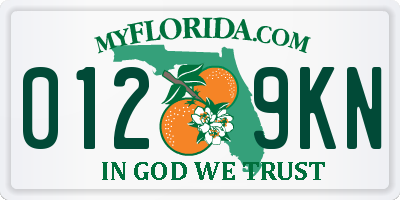 FL license plate 0129KN