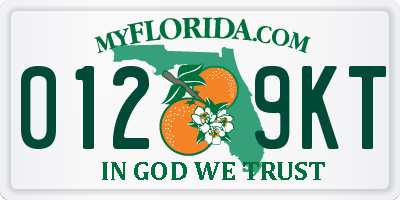 FL license plate 0129KT