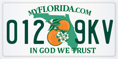 FL license plate 0129KV